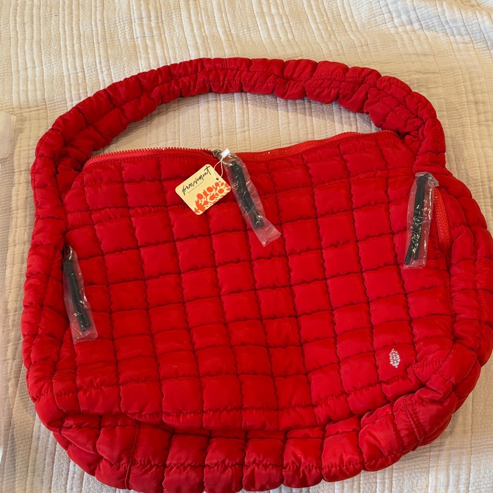 FP Movement by Free People Red Quilted Shoulder Bag